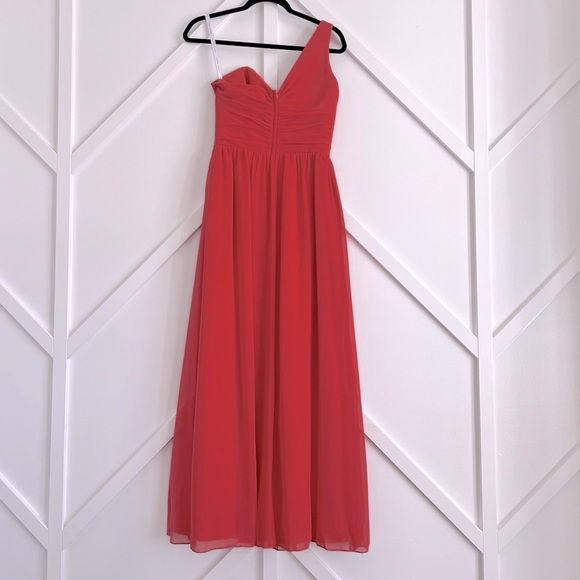 Alfred Angelo Long, One Shoulder Gown, Coral, size 10 - Picture 2 of 13